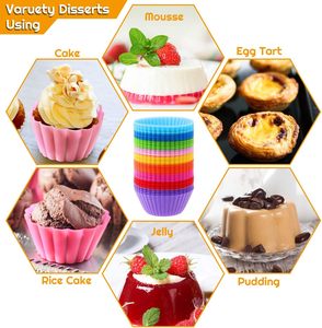 Wholesale <b>Silicone</b> <b>Baking</b> Cups Non-Stick Cupcake <b>Baking</b> Muffins for Kitchen Cake <b>Baking</b> Molds - Product Image 6
