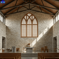Bâtiment d'église préfabriqué en acier avec toit en treillis galvanisé à chaud 9 °   Évaluation sismique pour la chapelle protestante en Tanzanie