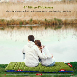 وسادة محمولة قابلة للطي وملحقة بوسادة مقاومة للرطوبة قابلة للنفخ أوتوماتيكيا لنزهات التخييم-تضخم - Product Image 6