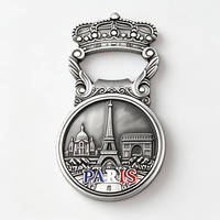 Aimants de réfrigérateur personnalisés en usine, décapsuleur aimanté pour réfrigérateur, thème Paris, bronze antique, drapeau français, moulin à vent, cadeau d'amour