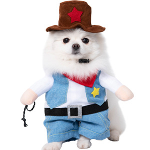 <span class=keywords><strong>Disfraz</strong></span> Moderno <span class=keywords><strong>de</strong></span> Fibra Superfina <span class=keywords><strong>para</strong></span> Perros y Gatos Pequeños, Ideal <span class=keywords><strong>para</strong></span> Halloween y Navidad, con Divertido Sombrero <span class=keywords><strong>de</strong></span> Vaquero, Color Personalizable - Product Image 4