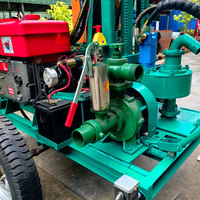 Petite machine de forage portable pour puits d'eau avec pompe à boue pour l'irrigation agricole et les projets de construction rurale