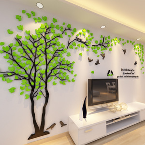 Decorazione per la Casa, Adesivo Murale 3D in Acrilico Effetto <span class=keywords><strong>Albero</strong></span>, Autoadesivo, Resistente ai Raggi UV, Impermeabile, con Finitura Opaca per Soggiorno - Product Image 2