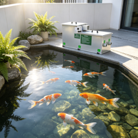 Filtre à tambour rotatif pour bassin domestique, système combiné pour petits bassins à poissons, aquariums et bassins à koïs