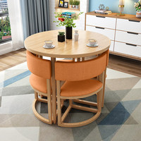 Nouveaux ensembles de meubles de restaurant, tables rondes et chaises en bois massif et marbre coloré pour café et restaurant