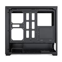Mid Tower ATX Gaming PC Case with Glass Side Panel M-ATX Power Supply Cooling Fans USB3.0 7 Slots for Gamers