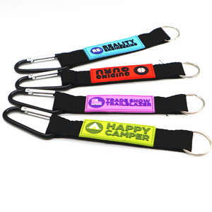 LLavero de poliéster con logotipo personalizado de alta calidad, cordón corto con gancho de Metal, venta al por mayor - Product Image 3