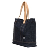 Sac en denim épais pour femmes, sac à bandoulière de luxe, logo personnalisé, fourre-tout pour voyage avec poignée en cuir, réutilisable, vente en gros