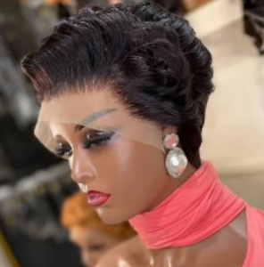 <span class=keywords><strong>Parrucca</strong></span> da donna africana all'ingrosso dalla fabbrica, <span class=keywords><strong>capelli</strong></span> corti ricci neri, con rete a rosa, cappuccio regolabile, in fibra sintetica resistente al calore, liscia, realizzata a macchina - Product Image 3