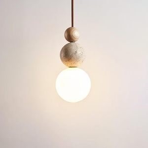 <span class=keywords><strong>Lampada</strong></span> <span class=keywords><strong>a</strong></span> <span class=keywords><strong>Sospensione</strong></span> Moderna in Pietra Naturale con Vetro Smerigliato Bianco, Lampadario Sferico per Interni, Illuminazione <span class=keywords><strong>a</strong></span> <span class=keywords><strong>Sospensione</strong></span> per Isola <span class=keywords><strong>Cucina</strong></span> - Product Image 1