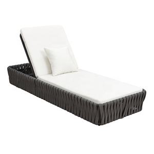 longues <span class=keywords><strong>de</strong></span> jardin d'hôtel <span class=keywords><strong>de</strong></span> loisirs Chaise longue d'extérieur en corde d'<span class=keywords><strong>aluminium</strong></span> Chaise longue Chaise avec table d'appoint - Product Image 2
