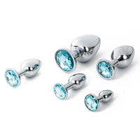 Plug anal en acier inoxydable, petit, avec base ornée de pierres, taille XXS XS S, jouet pour adultes, idéal pour les débutants, vente en gros