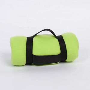 بيع بالجملة ترويج شعار مخصص القطبية صوف بطانية التخييم مع حزام - Product Image 2