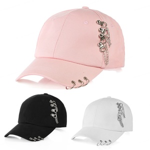 2023 chaîne casquette de Baseball Hip Pop métal lettres Snapback chapeaux anneau chaîne Baseball chapeau métal anneau fer cerceau chaîne Hip Hop chapeau - Product Image 6