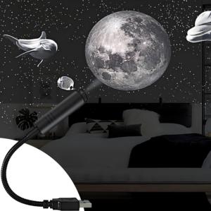 Lampe LED USB haute définition <span class=keywords><strong>360</strong></span> degrés réglable lune océan vie étoile <span class=keywords><strong>galaxie</strong></span> <span class=keywords><strong>projecteur</strong></span> veilleuse pour chambre bricolage haute - Product Image 1