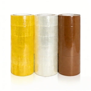 شريط لاصق أكريليك مخصص لختم الكرتون، شريط تغليف شحن للصناديق، شريط لاصق شفاف من البولي بروبيلين الموجه ثنائي المحور مع شعار - Product Image 1