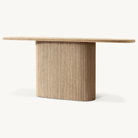 Table console sur piédestal en bois, mobilier d'intérieur moderne et luxueux pour