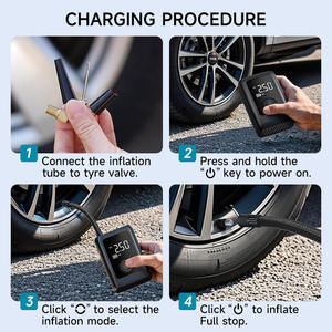 Mini pompe à air électrique sans fil portable 150 PSI étanche avec batterie 4000 mAh et lumière <span class=keywords><strong>SOS</strong></span>/clignotante - Product Image 5