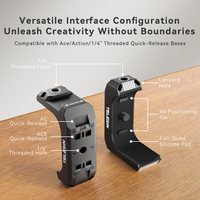 Support multifonctionnel en aluminium en forme de L avec interface griffe froide pour Insta360 X5 X4, filetage 1/4 pouce, base à dégagement rapide