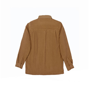 Custom Casual Vintage Estilo de color sólido sostenible de pana de manga larga Overshirt Camisas Chaqueta para los hombres Casual - Product Image 2