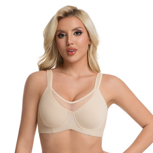 Soutien-gorge Halter Lisse à Armatures <span class=keywords><strong>Push</strong></span>-<span class=keywords><strong>up</strong></span> Ultra-Fin Respirant Sans Coutures Tricoté Réglable Minimiseur pour Femme - Product Image 3