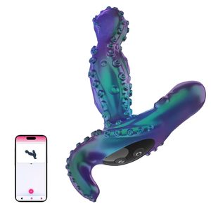 Massaggiatore Prostatico a Forma di Polpo con Controllo Remoto APP, 10 Velocità di Vibrazione, Rotazione a 360°, Impermeabile IPX6, Ricaricabile USB, Plug Anale - Product Image 1