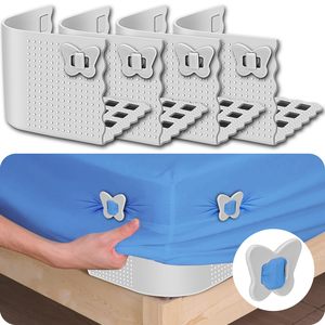 Bed Sheet Holder Lock Fitted Sheets Strap Clips Gripper Bedsheet Straps Fastener Hold Heavy Duty Mattress <b>Corner</b> Tightener - Product Image 1