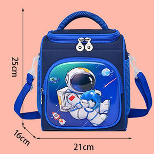 Cartoon Design Kids Student 900D oxford Thermal Insulation <strong>Cooler</strong> Lunch Bag for Boys With Side Bottle Pocket - Product Image 5