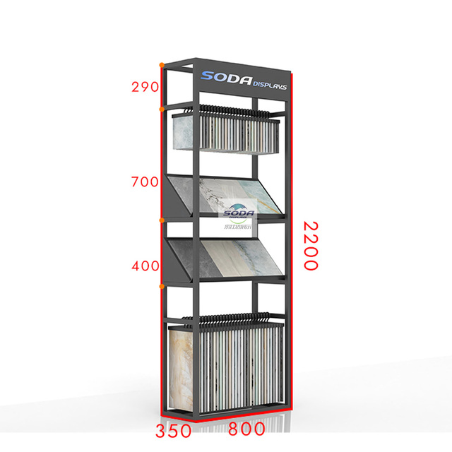 Customizable Wholesale Modern Modular Metal Marble Eco-friendly Display Cabinet for Building Materials Store Showroom Exhibition