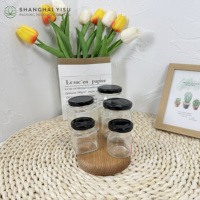 Paquetes Cali a prueba de olores 1oz 2oz 3oz Frasco de vidrio resistente a los niños 4oz 5oz Frasco de vidrio a prueba de niños personalizado negro 3,5g