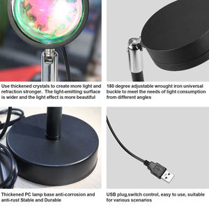 Lámpara Proyector LED de Ambiente Nórdico con Rotación de 180 Grados, Efecto Arcoíris y Atardecer - Product Image 6