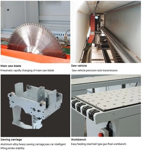 Scie à panneaux horizontale automatique pour contreplaqué et mélaminé, modèle tendance, avec moteur 16 kW, à vendre au Pérou - Product Image 6