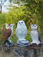 Statue de Hibou Nuit Personnalisée en Gros, Modèle d'Oiseau Miniature en Résine pour Paysage, Décoration de Jardin et Maison, Salon, Prix d'Usine, Art Déco
