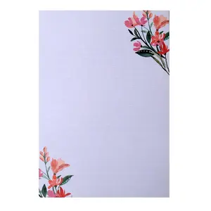 Embalaje de joyería de papel impreso personalizado diseño floral con logotipo ordinario para sobres de regalo y billetera de negocios
