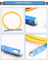 Factory Price Simplex G652D Single Mode Optical Fiber Patch Cord SC-SC 1M UPC PVC 3.0mm Tensile Strength 200N FTTH IP Network