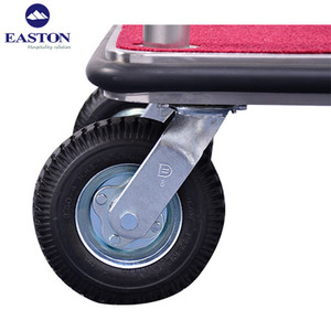 सोने बिरसा वाहक गाड़ी होटल उपकरण लॉबी सामान ट्रॉली गाड़ी - Product Image 6
