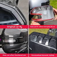 Accessoires de voiture, coques de rétroviseurs décoratifs en ABS, coques de rétroviseurs latéraux en fibre de carbone pour Jetour T2 Traveler