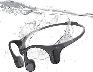 Auriculares de conducción ósea, auriculares de natación impermeables, oreja abierta con micrófono y MP3 de 32GB