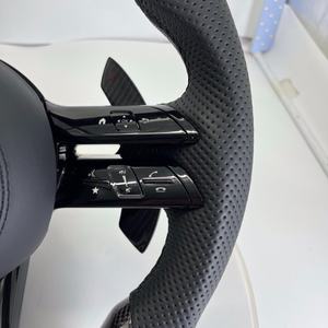 Volante de fibra de carbono para <span class=keywords><strong>Benz</strong></span> a C E S G V clase W205 W223 W213 W206 W211 W207 W222 W219 C63 A45 E43 S63 G500 G55 AMG GT - Product Image 3