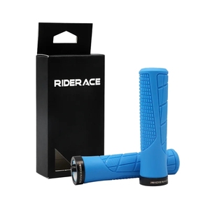 Riderace MTB Bike <span class=keywords><strong>Handlebar</strong></span> Grip Silicone đa màu xe đạp <span class=keywords><strong>Grips</strong></span> Ergonomic thoải mái nhôm khóa thanh kết thúc đi xe đạp bộ phận - Product Image 4