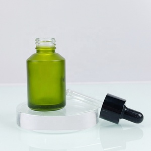 30ml Matte Green Frosted Glass Essential Oil <b>Dropper</b> <b>Bottles</b> Skin Care Serum Cosmetic Oil Serum <b>Bottle</b> <b>Dropper</b> Glass <b>Bottle</b> - Product Image 5