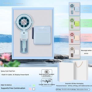 Set de Regalo Vaso Térmico y Mini Ventilador con Diseño de Flor de Lirio, Ventilador Portátil de Mano, Caja de Regalo de Recuerdo para Clientes de Negocios de Verano - Product Image 4