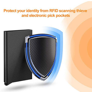 Fabricant de porte-cartes métalliques, vente en gros de porte-cartes de visite, porte-cartes de crédit coulissant en aluminium personnalisé avec protection RFID - Product Image 6