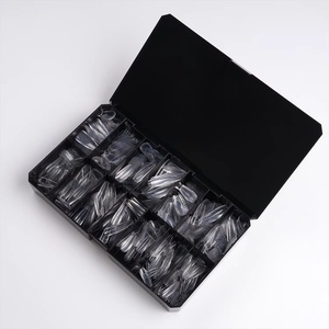 Coffin Square Clear Soft Gel <b>Nail</b> Tips 14 Sizes Full Cover <b>Nail</b> <b>Extension</b> Tips for OEM Salon Use - Product Image 6