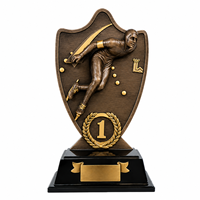 Trophée de patinage artistique Weivista en résine bronze antique, sculpture artisanale de patineurs en duo, pour la fin de saison des clubs