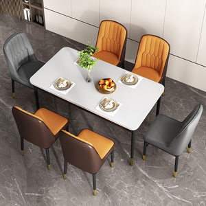 Studded Dining Chairs Knocker <b>for</b> Kitchen Leather Upholstered Occasional Chairs <b>for</b> Accent Restaurant <b>Living</b> <b>Room</b> <b>Side</b> Chair - Product Image 5