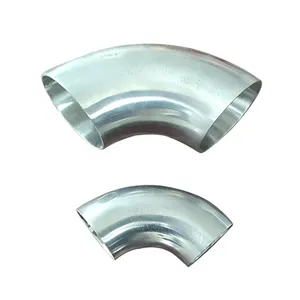 Round section custom size ss304 flexible 90 degree elbow stainless steel pipe fittings