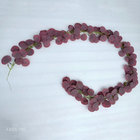 Guirlande en soie artificielle d'eucalyptus en gros, fausse vigne d'eucalyptus 'Silver Dollar' pour arche de mariage, chemin de table, décoration intérieure