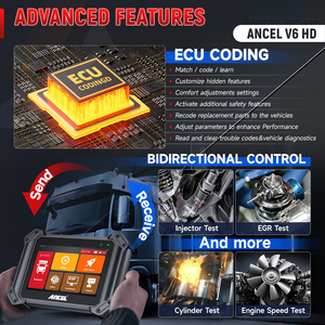 Scanner de véhicules utilitaires ANCEL V6 HD, prend en charge plus de 150 marques, purge ABS, calibrage SAS, 2 ans de mises à jour gratuites - Product Image 2