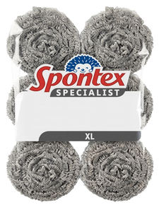 Éponges à récurer rondes en acier inoxydable <span class=keywords><strong>Spontex</strong></span> Specialist Heavy Duty |   Pour les grils, les barbecues et les plaques de cuisson |   Lot de 6 - Product Image 1